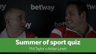 Betway World Cup of Darts  Summer of Sport Quiz with Phil Taylor amp Adrian Lewis [upl. by Aneehsit]