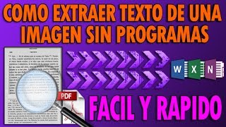 Como Extraer El Texto De Una Imagen Sin Programas [upl. by Molli]