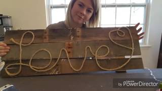 DIY Love Rope Sign [upl. by Naenaj]