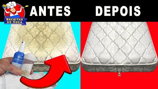 😱Como LIMPAR e TIRAR MANCHAS e ENCARDIDOS de COLCHÃO🛏 com 2 ingredientes baratos😱 [upl. by Kong]