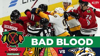 Connor Bedard scores but the Blackhawks lose to Nashville Predators  CHGO Blackhawks POSTGAME [upl. by Erotavlas700]