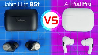 Best ANC True Wireless Earbuds  Jabra Elite 85t vs AirPod Pro [upl. by Venable671]