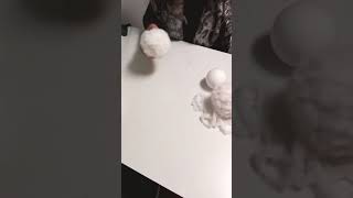 TUTORIAL  PALLINA DI NATALE EFFETTO PELUCHE HAKUNA MATATA MERCERIA ANCONA [upl. by Ydrah]