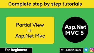 what is partial view in mvc 5  how to use partial view  MVC tutorial for Beginners in NET C [upl. by Hinckley]