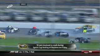 Nascar Sprint Cup 2013  Daytona 500 Pre Season thunder wreck crashes  HD [upl. by Laurita289]