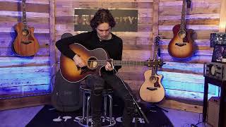 Taylor 50th Anniversary AD14ceSB LTD Spruce Walnut Acoustic Electric Guitar Demo at Music City [upl. by Nomal]