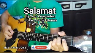 SalamatYeng Constantino  Guitar Chords Tutorial with lyrics [upl. by Ained24]