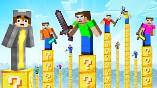 Lucky Block Pillars with Fans is CHAOS in Minecraft [upl. by Safir982]