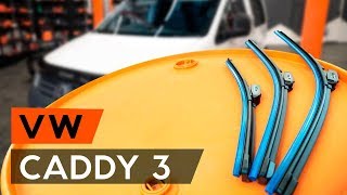 How to change wipers blades  window wipers VW CADDY 3 2KB TUTORIAL AUTODOC [upl. by Christabelle]