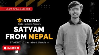 Satyam Mishra’s Move from Nepal to Ghaziabad  Learning Digital Marketing at STAENZ [upl. by Nnaer974]