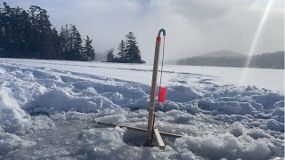 FIRST time ice fishing 10 degrees [upl. by Emmit]