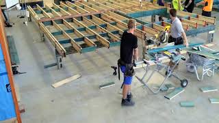 Wesbeam and North Metropolitan TAFE NMTAFE ejoist subfloor timelapse [upl. by Lsiel]