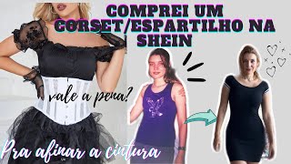 Comprei um corsetespartilho na SHEIN pra afinar a cintura Funciona Vale a pena [upl. by Eimmak]