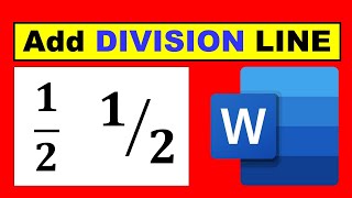 How to Add Division Line in Word  How to Put Division Line in Word [upl. by Airolg]