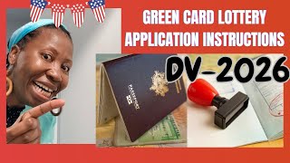 DV2026 VISA Lottery How to Apply for Your Green Card usvisaapplication [upl. by Dalis]