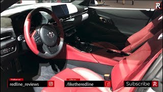 2020 Toyota Supra Interior  Redline First Look  2019 NAIAS [upl. by Etnaid]