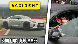 IL PERD UN PNEU A 180 KMH AU BRULEURS DE GOMMES⚠️⛔️  ACCIDENT [upl. by Ilatan779]