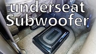 underseat subwoofer Kenwood KSCSW11 review and sound test [upl. by Dragon55]