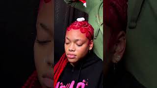 The foam is my favorite part of the stitch braiding process redhair lacewig braids wigstyle fyp [upl. by Malley]