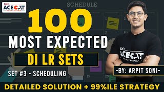 CAT 2024 DI LR Strategy Solving 100 Most Expected DILR Sets with Arpit Soni  Set 3 Scheduling [upl. by Shishko]