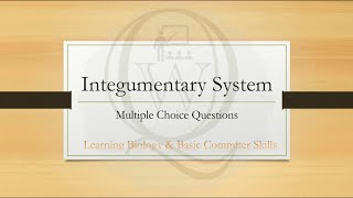 Integumentary System  Multiple Choice Questions  Solved  Inter Level [upl. by Sergius368]