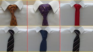 6 Different ways to tie a necktie \ How to tie a tie [upl. by Emsmus]