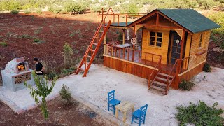 A Man Builds a Cool Pizza Oven in His Wooden House [upl. by Lia395]