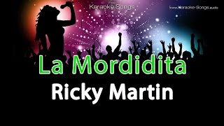 Ricky Martin quotLa Mordiditaquot Instrumental Karaoke Version with vocals and lyrics [upl. by Annaya]