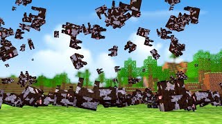 Minecraft Animado 31 CHUVA DE VACAS   Minecraft Animation [upl. by Kataway647]