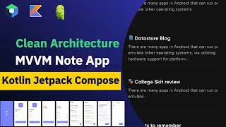 Create Clean Architecture Note App MVVM  CRUD  Jetpack Compose  Android Studio Tutorial [upl. by Grof]