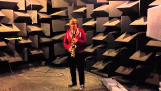 Saxophone in Reverberation Room and Anechoic Chamber [upl. by Anairam]