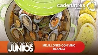 Mejillones con vino blanco  Receta mejillones al vino blanco [upl. by Rodrique]