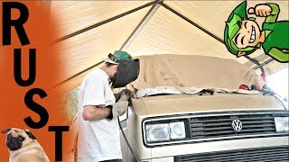 VW Vanagon Windshield Rust Repair [upl. by Hertzfeld]