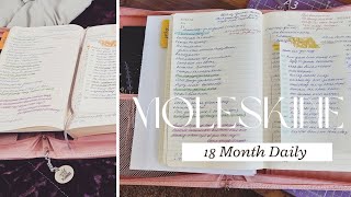 Moleskine 18 Month Daily Official Setup  Flip through Functional Planning [upl. by Reltuc]