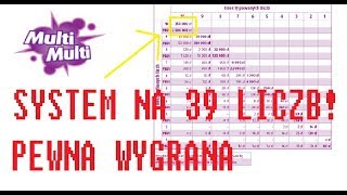 System Multi Multi na 39 liczb Duże szanse wygranej [upl. by Sandie]