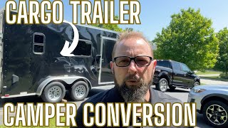 Cargo Trailer Camper Conversion  Tom Golden Adventures [upl. by Odraleba743]