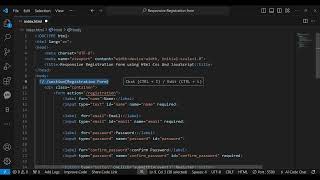 Registration Form in HTML CSS amp JavaScript [upl. by Aniahs992]