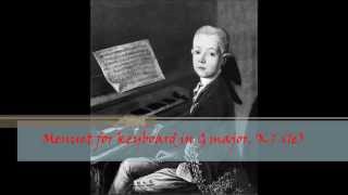 W A Mozart  KV 1 1e  Menuet for keyboard in G major [upl. by Romilly761]