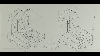 Copy isometric 13  Technical drawing  Engineering drawing [upl. by Ysiad41]