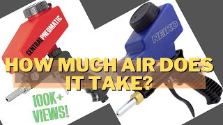 Review How effective is Amazon Neiko Sand Blaster Gun and a small air compressor vs large one [upl. by Box]