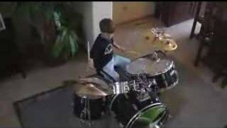 6 Year Old Drummer Playing Green Day Song [upl. by Nyraf402]