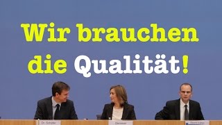 Wir brauchen die Qualität  Komplette Bundespressekonferenz vom 18 November 2016 [upl. by Otreblada]