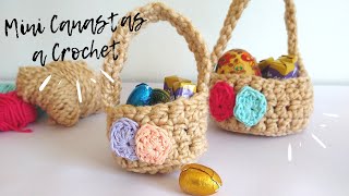 Mini Canastas de Pascuas a Crochet [upl. by Aihsemak]