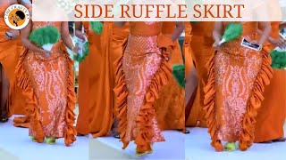 How To Sew a Fitted Skirt with Side Ruffles [upl. by Nassah]