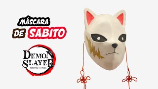 Cómo hacer la MÁSCARA DE SABITO🐾 con papel y cartónKimetsu no yaibaDemon Slayer [upl. by Itnavart]