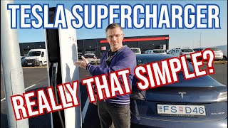 How to Use Tesla Supercharger  Tesla and NonTesla EVs [upl. by Claudian]