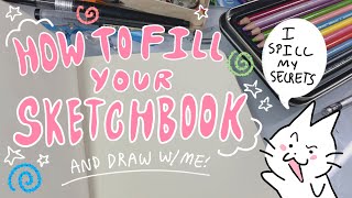 HOW TO FILL YOUR SKETCHBOOK✍️ aka how to chunkify and fill your sketchbook to the max [upl. by Nylatsirhc]