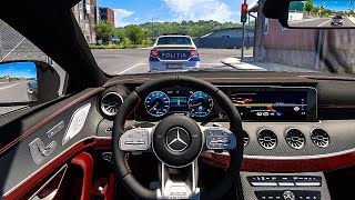 Mercedes Benz CLS 53 AMG  Euro Truck Simulator 2 Steering Wheel Gameplay [upl. by Flynn681]