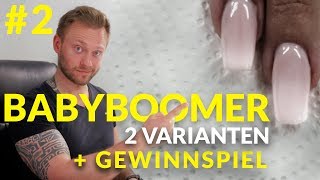 GelNägel  BabyBoomer Tutorial 2 inkl Schablone und Gewinnspiel [upl. by Eanahc]