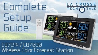 C87214 amp C87030 Wireless Color Forecast Station Setup Guide [upl. by Anneiv]